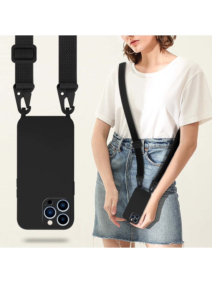 cadorabo Handykette für Apple iPhone 13 PRO MAX Hülle in LIQUID SCHWARZ günstig kaufen onesize