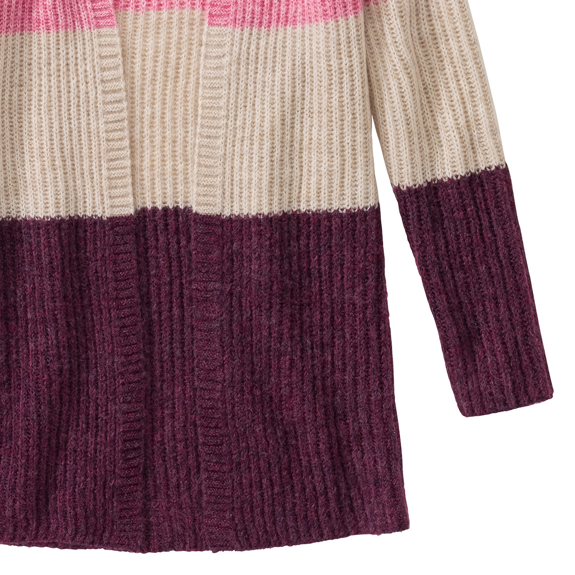 Mädchen Strickjacke mit Blockstreifen