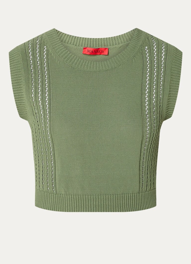 Max & Co Belinda πλεκτό crop top με λεπτή πλέξη και ανοιχτές λεπτομέρειες