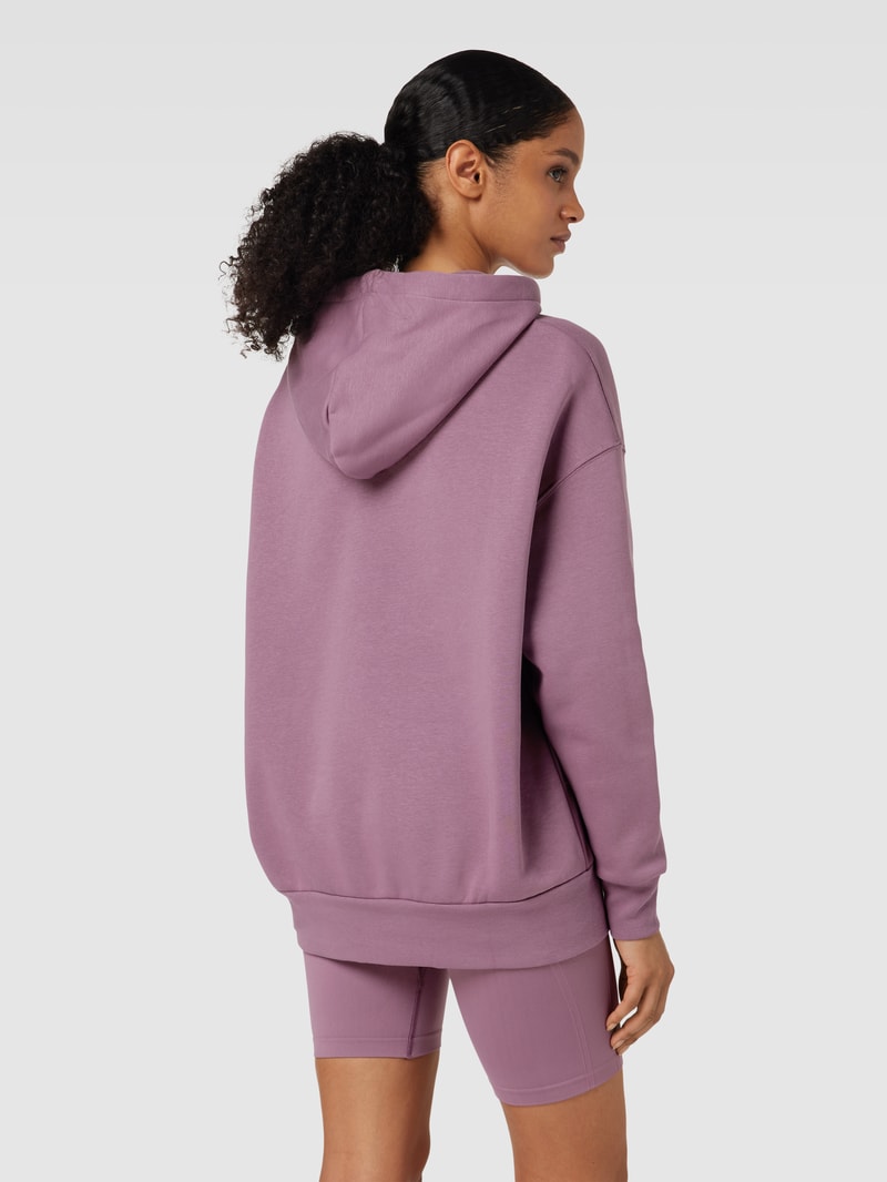 Hoodie mit Label-Print Modell 'Essential' in mauve
