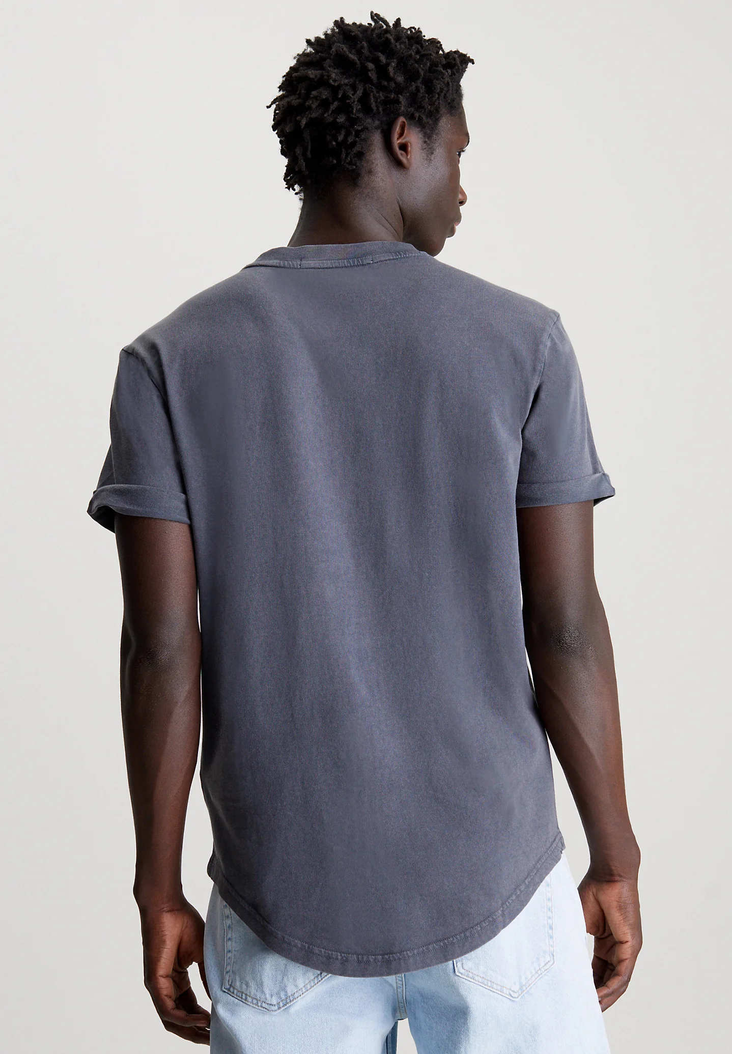 Calvin Klein Jeans CAMISETA LAVADA CON INSIGNIA MONÓLOGO - Camiseta básica