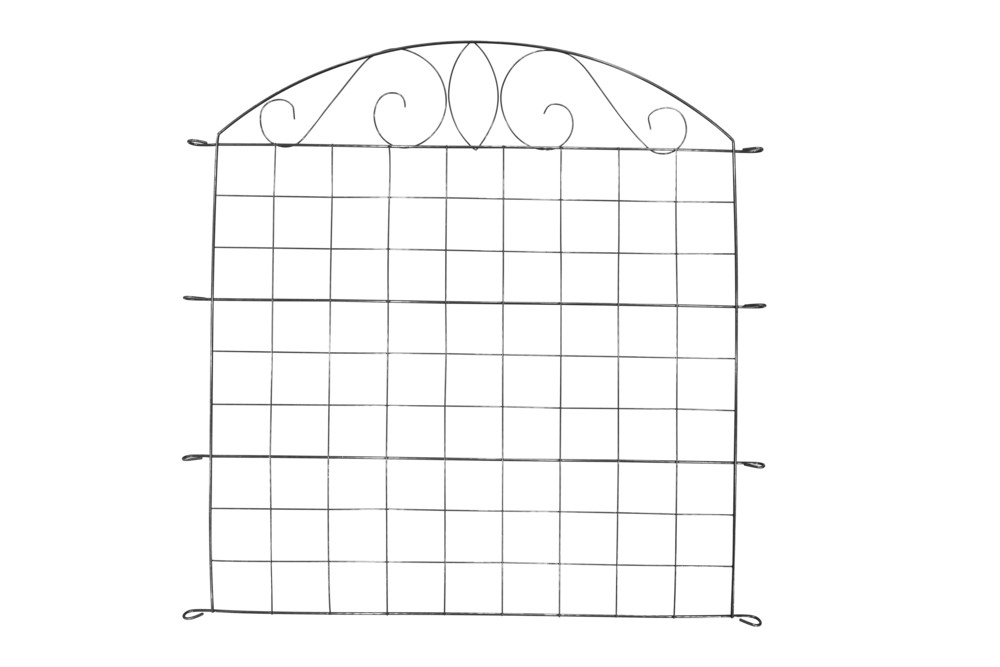 Powertec Garden Metall Gartenzaun mit Pulverbeschichtung C02,Anthrazit, 775*640 mm,11-tlg.Set,2erSet