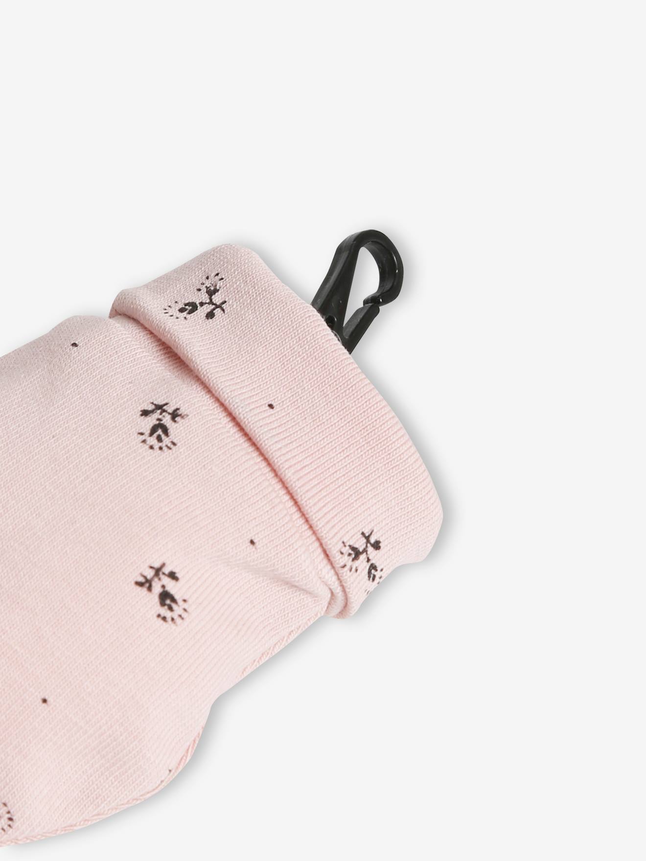 Vertbaudet Mädchen Baby-Set: Mütze, Fäustlinge & Tuch in Beutel, personalisierbar - altrosa
