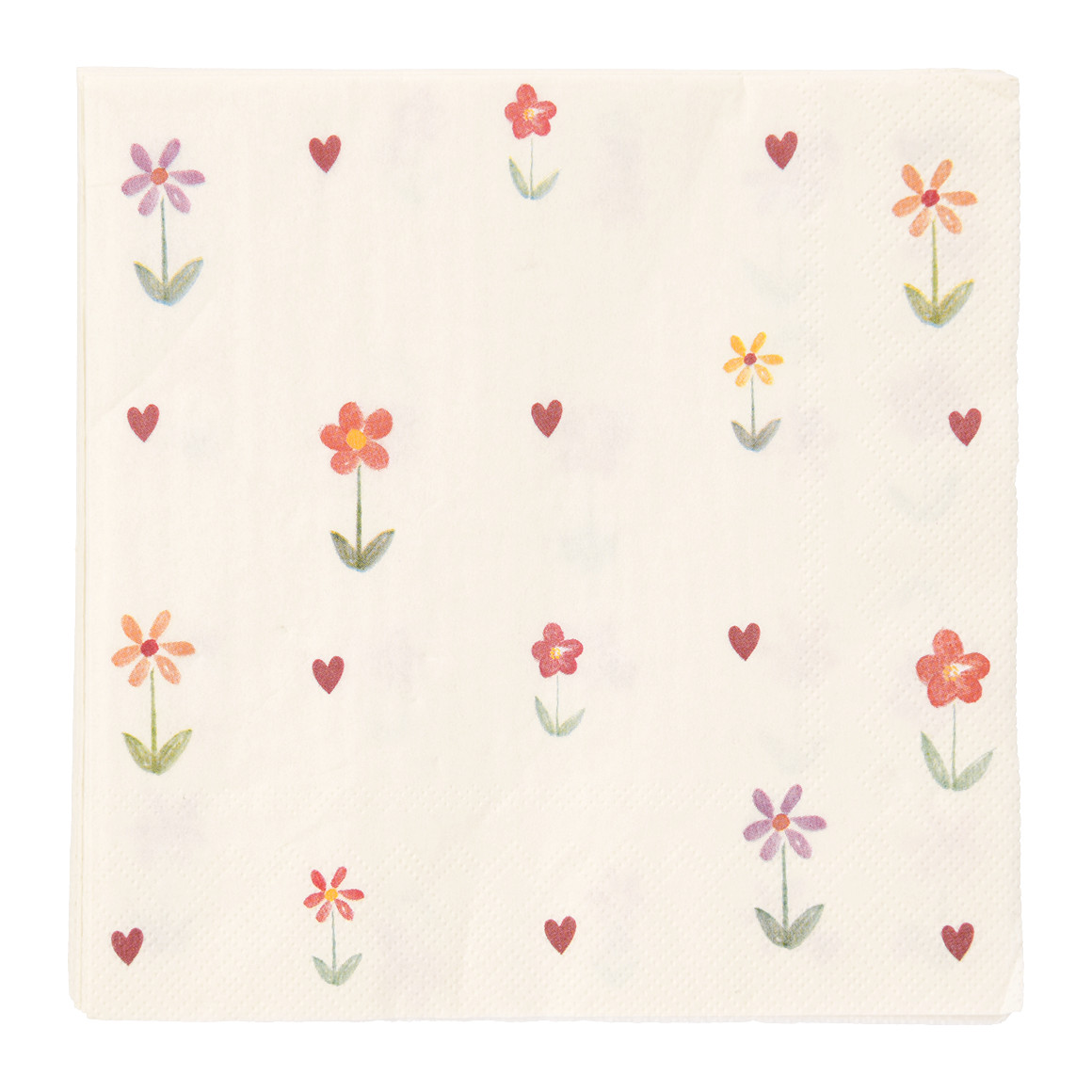 20 Servietten mit Blumen-Motiv