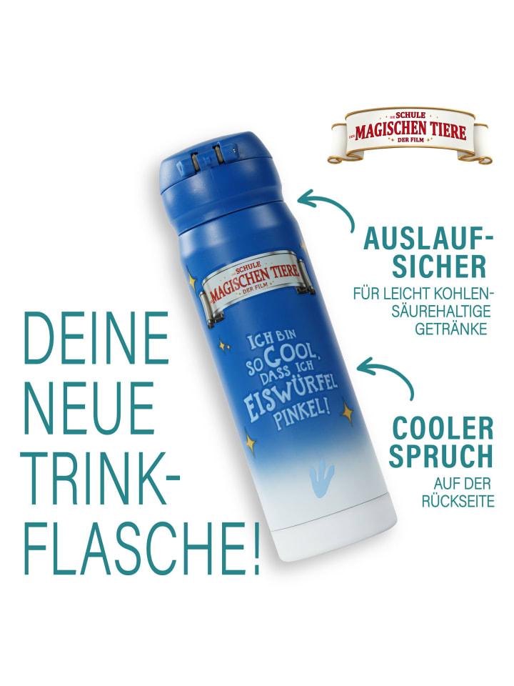 Stoneline Die Schule der Magischen Tiere Trinkflasche | 380 ml | Edelstahl in Blau günstig kaufen 380 ml