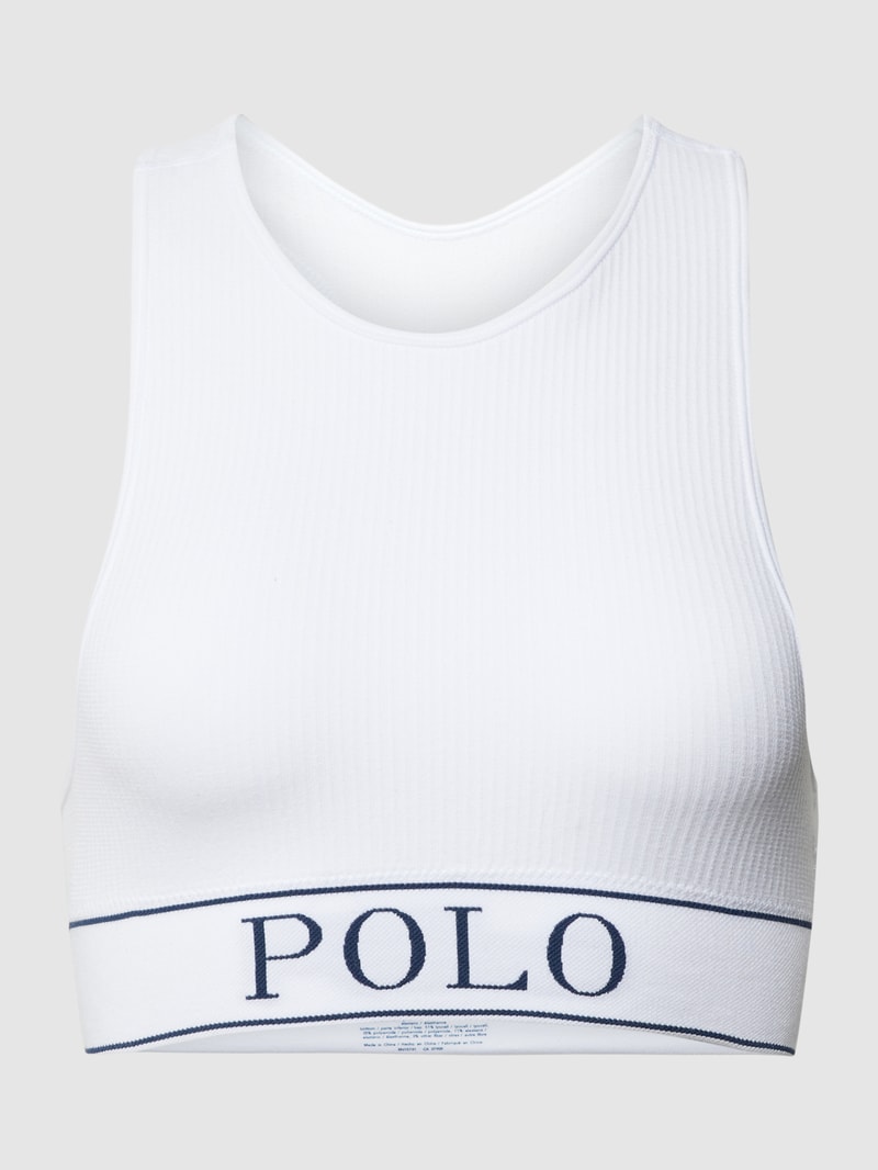 Bralette mit Label-Detail in weiß