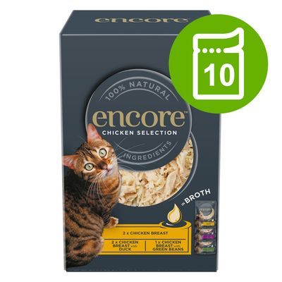 Sparpaket Encore Cat Pouch in Brühe 10 x 50 g