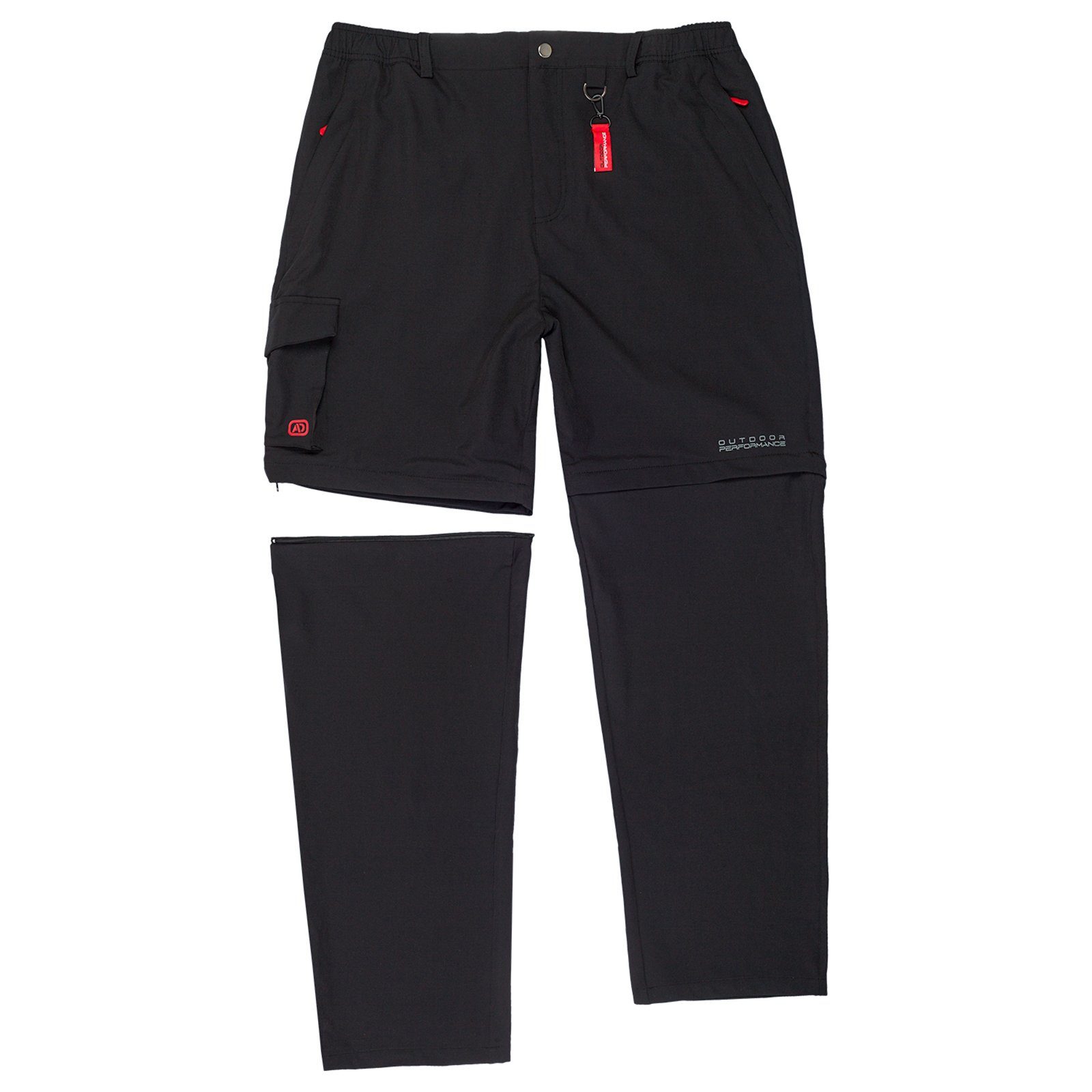 ADAMO Outdoorhose Große Größen Herren Outdoor-Zipp-off-Hose schwarz Tobias Adamo