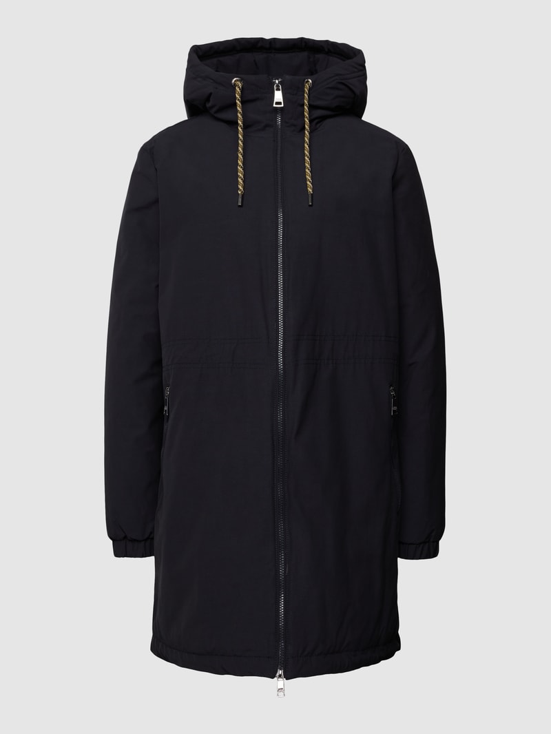 Parka mit Kapuze mit Tunnelzug in marineblau