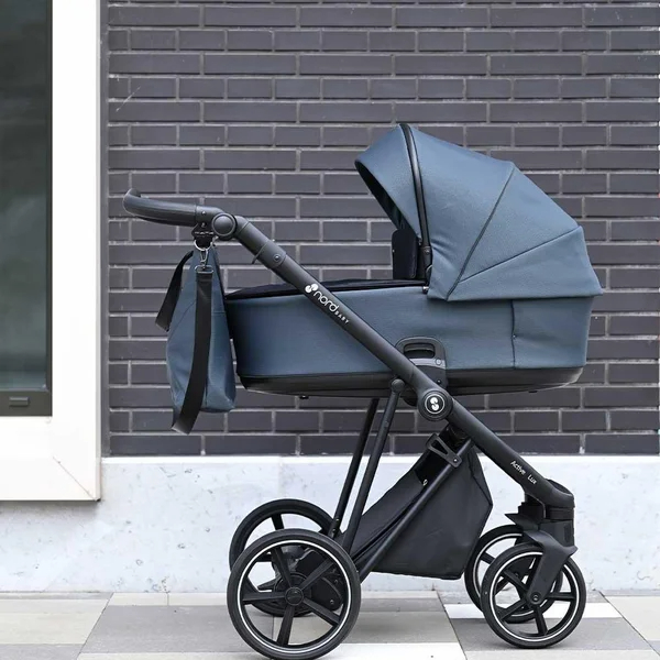Nordbaby Active Lux stroller set slate gray, chrome frame