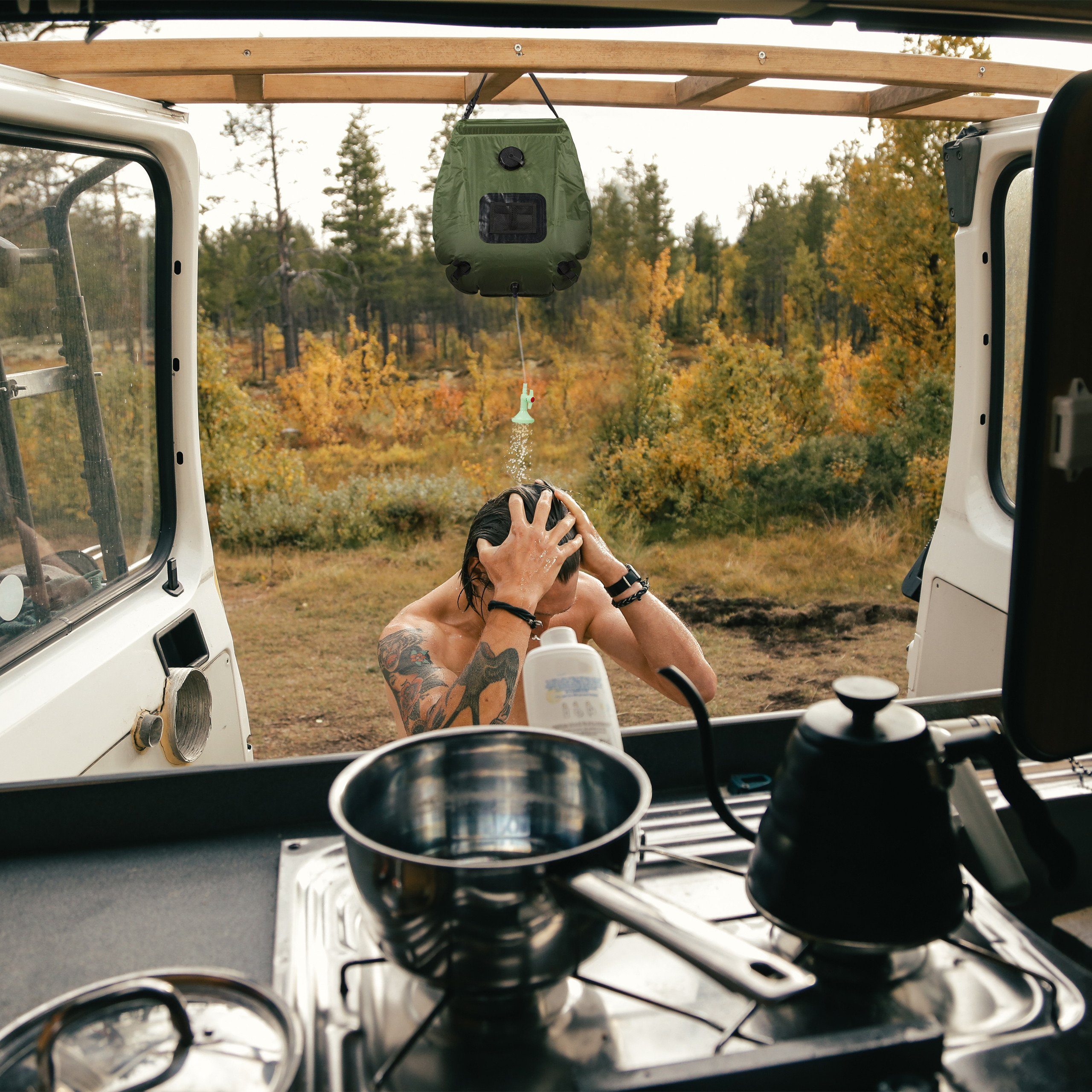 relaxdays Solardusche Solar Campingdusche 20 Liter