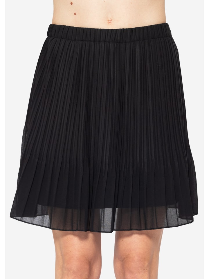 SASSYCLASSY Plissée-Rock mit Futter in Schwarz günstig kaufen