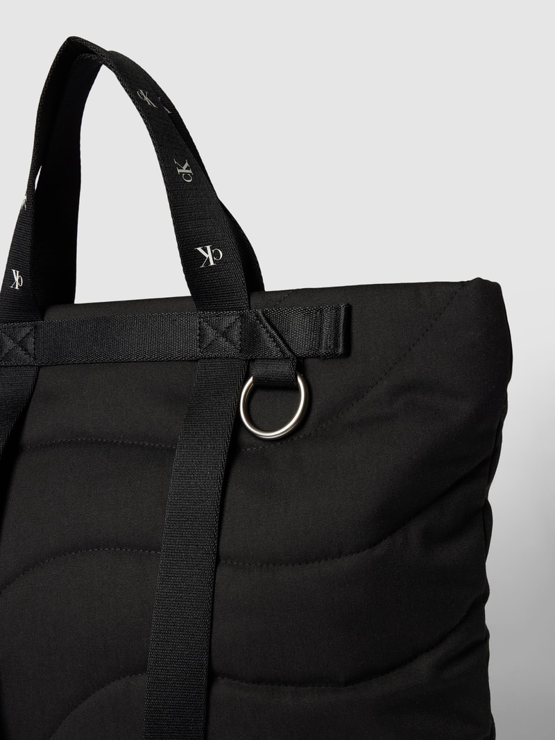 Tote Bag mit Steppnähten Modell 'ULTRALIGHT' in black