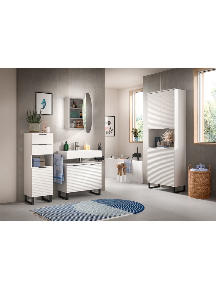 ebuy24 Hochschrank Riff Weiß 70 x 34 cm günstig kaufen onesize