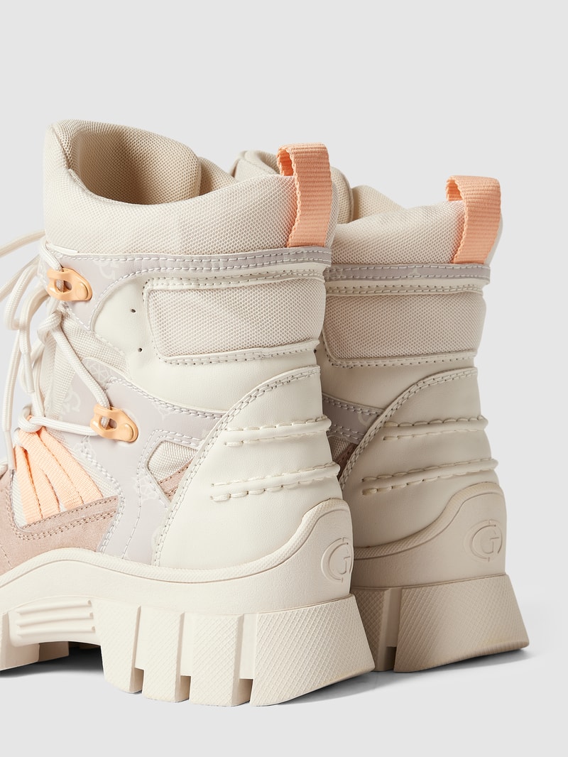 Schnürboots im Colour-Blocking-Design Modell 'HALER3' in beige