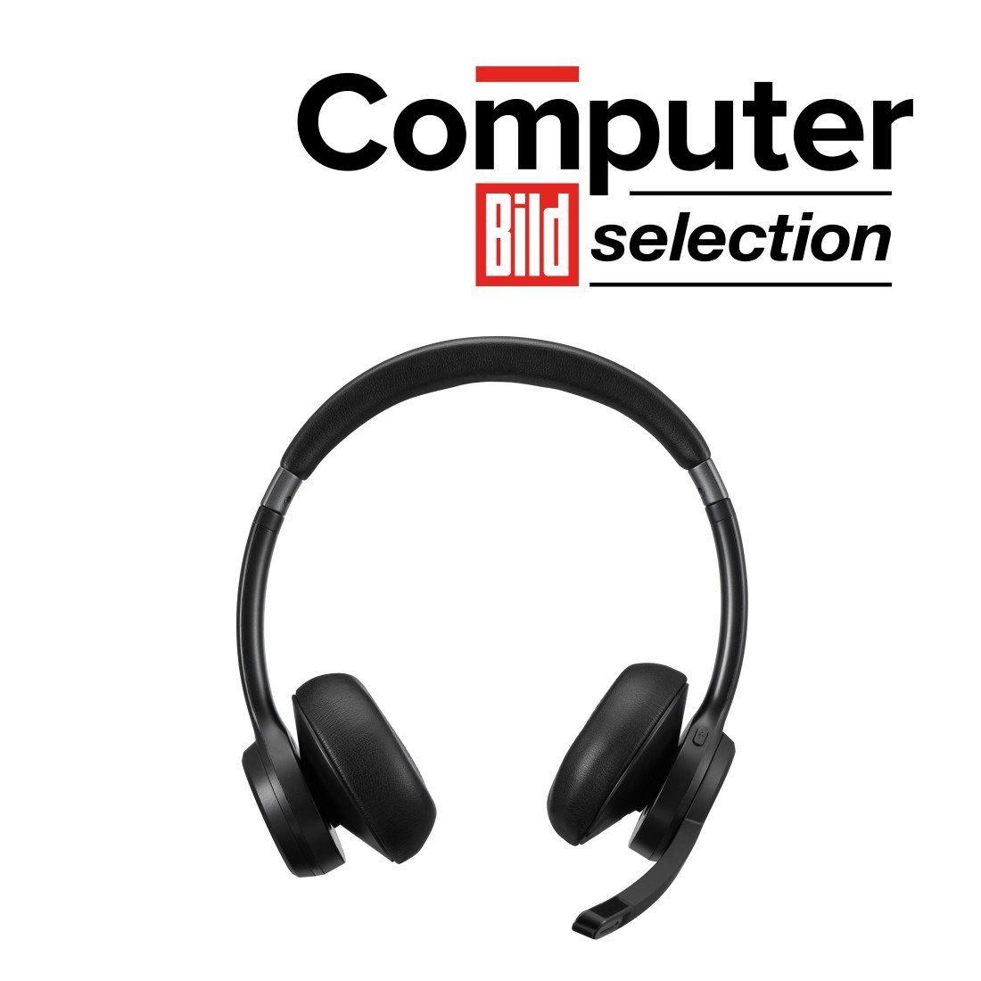 Hama Bluetooth Headset (mit Mikrofon, kabellos, On Ear, für PC, Handy) PC-Headset (Freisprechfunktion, Stummschaltung)
