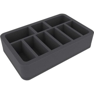 Feldherr 60 mm Half-Size Schaumstoff mit 9 Fächern und angeklebtem Boden
