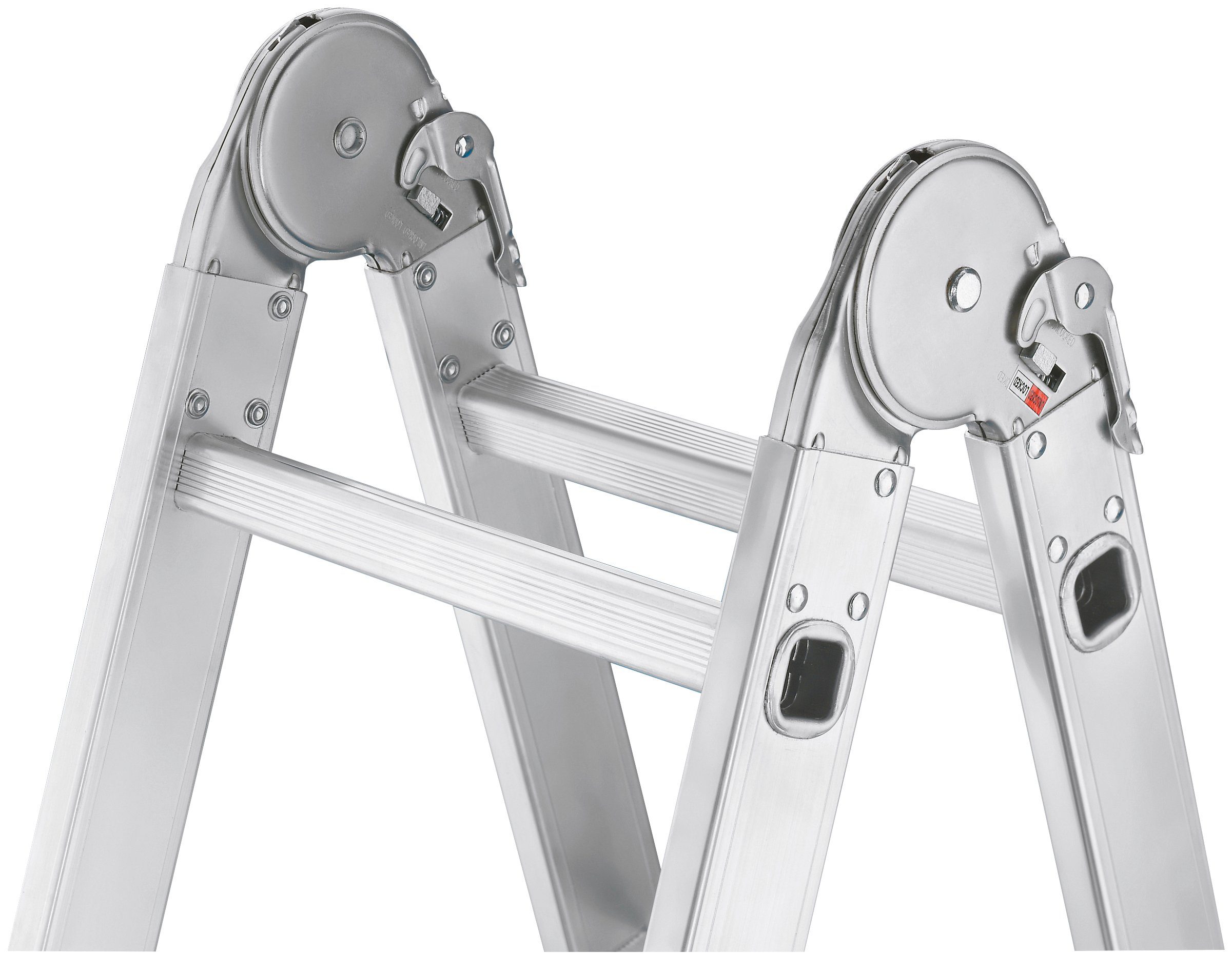 Hailo Gelenkleiter M60, Aluminium-Universalleiter 4x3 Sprossen