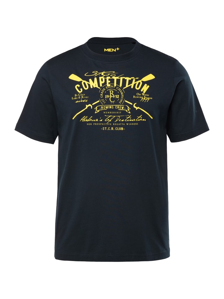 Men Plus Kurzarm T-Shirt in navy blau günstig kaufen