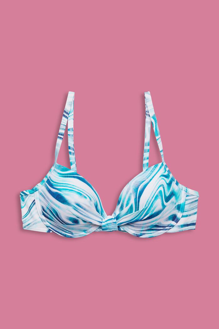 Bikinitop mit Wellen-Print