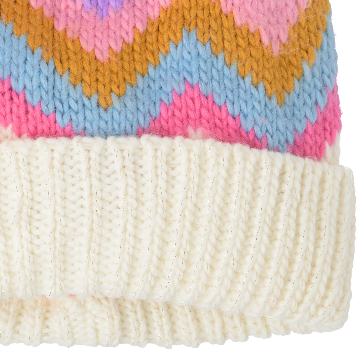 Mädchen Strickmütze mit Pompon