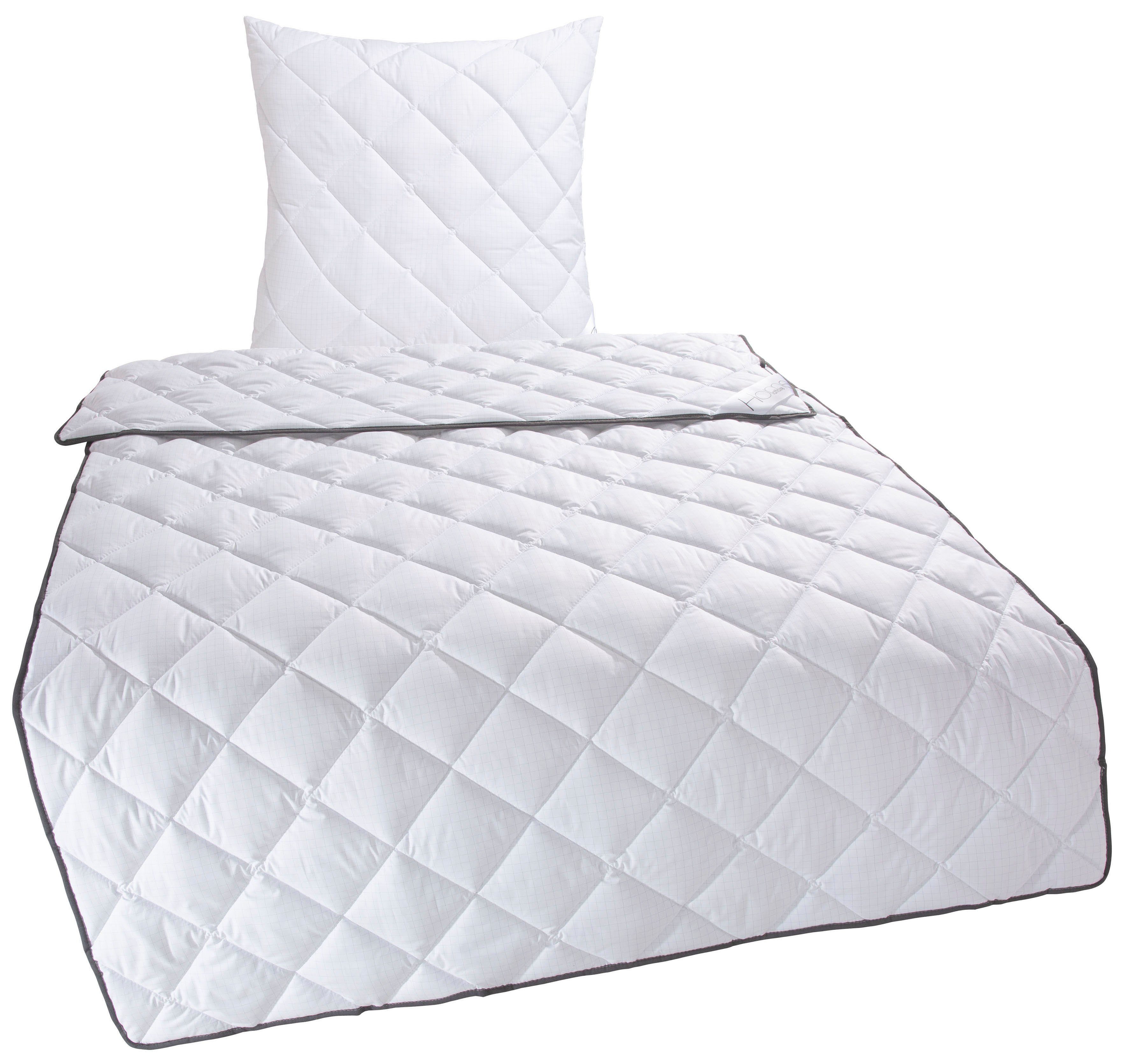 Microfaserbettdecke + Kopfkissen, Murau, Home affaire, Füllung: Polyester, Bezug: Microfaser, Bezug mit Carbon