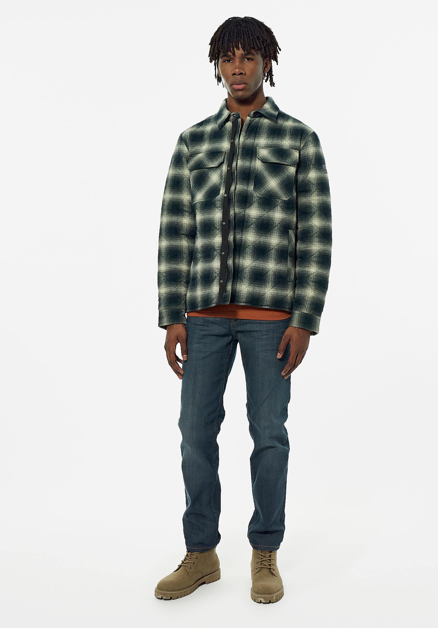 TOKYO  Veste à carreaux verts Homme