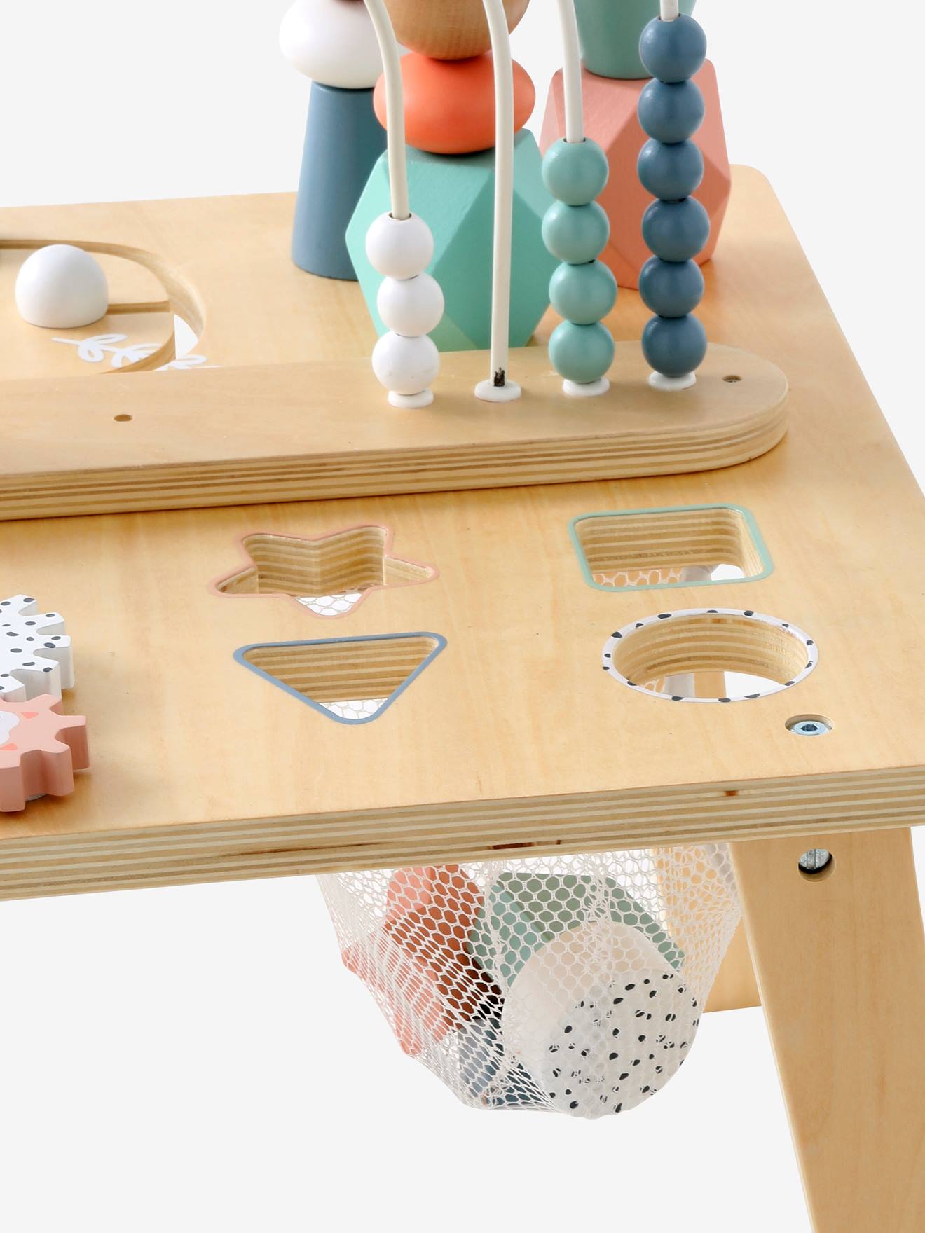 Table d'activités Arc-en-ciel en bois FSC® multicolore
