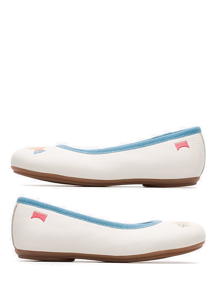 Camper Leder-Ballerinas in Creme günstig kaufen 30