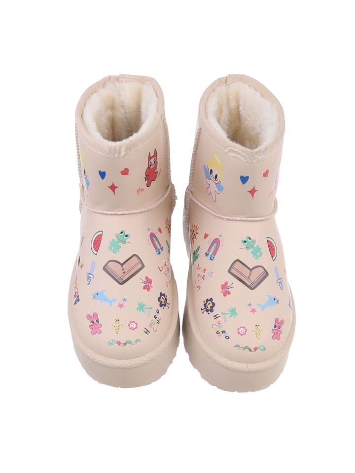 Ital-Design Stiefelette in Hellbraun günstig kaufen 32