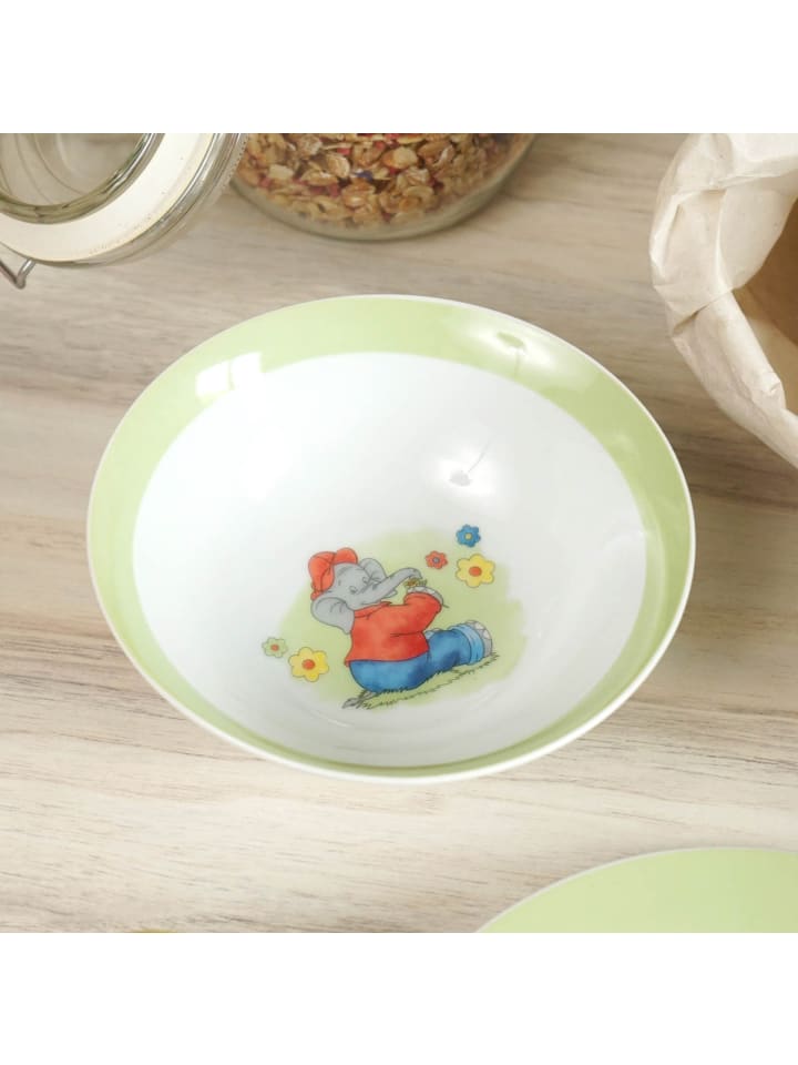 Geda Labels Kindergeschirr Benjamin Blümchen Watercolor 3tlg. in Grün - 24x9,8x14,5 günstig kaufen onesize