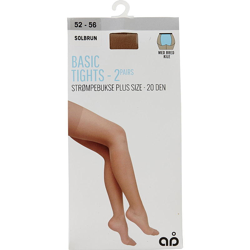 Aå Leggings 2-pk str 52/56 tan 20 den