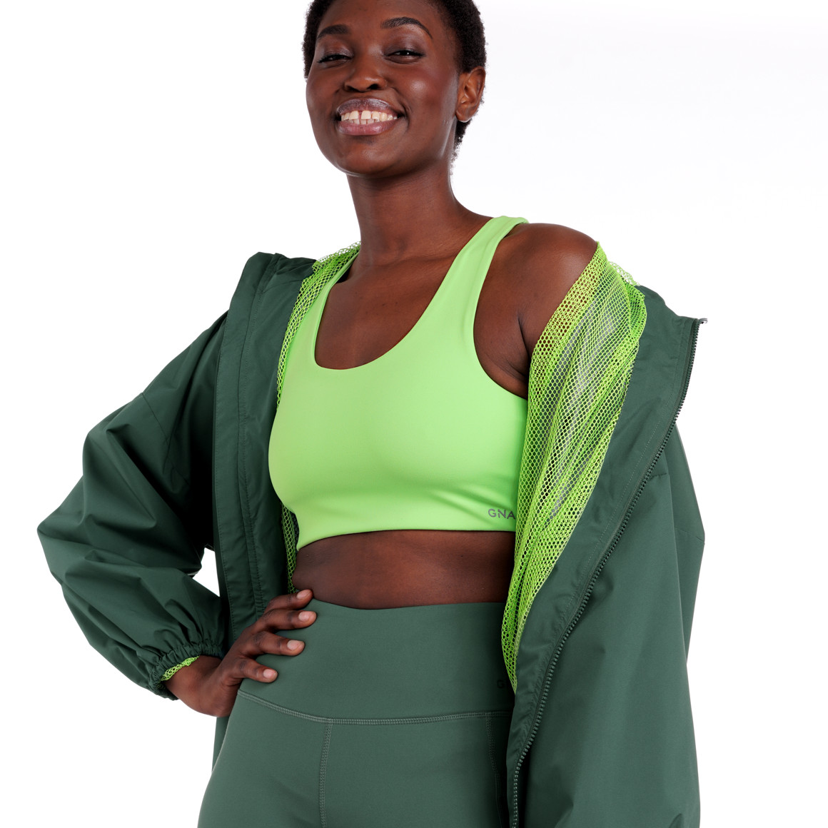 Damen Sportjacke mit Neondetails