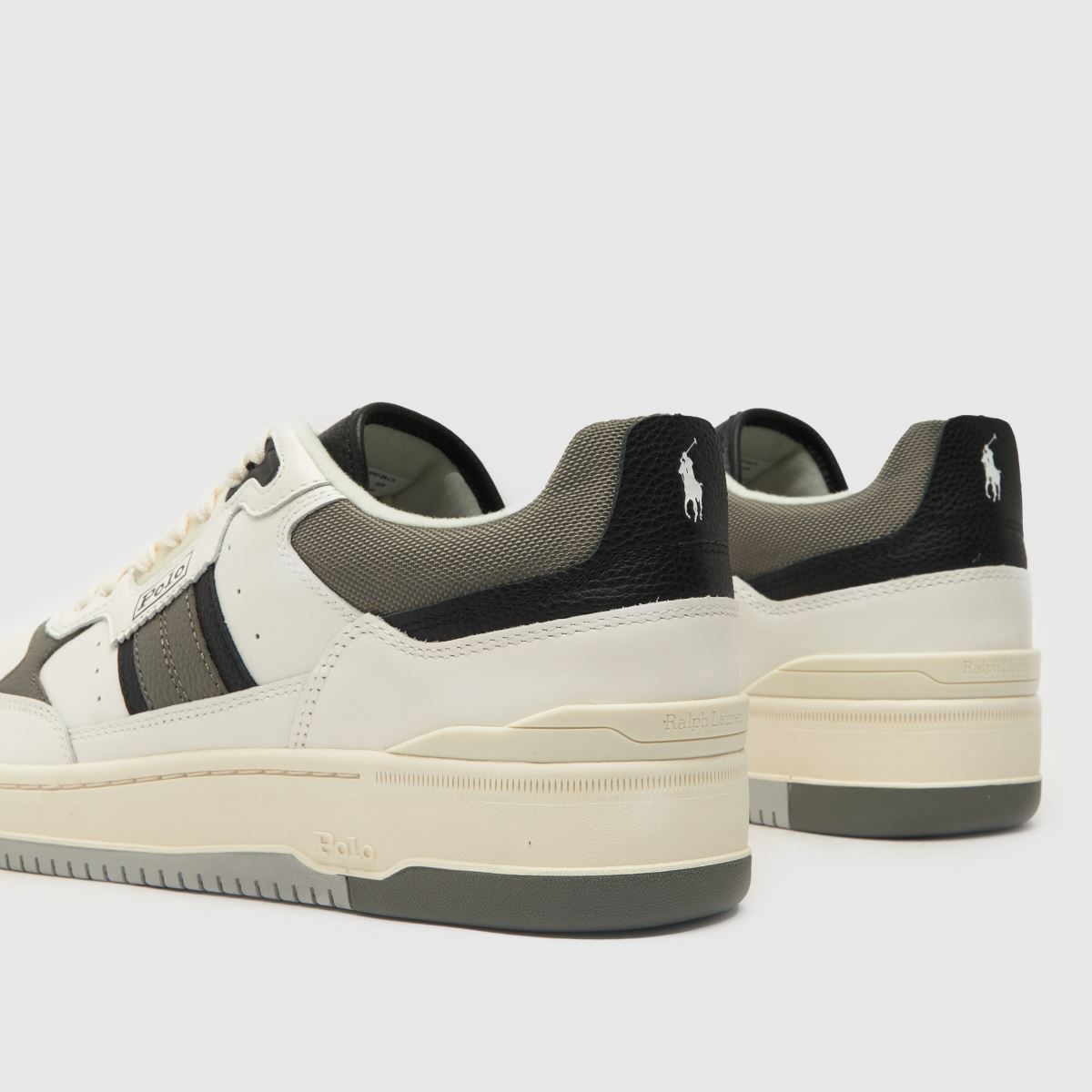 Polo Ralph Lauren – Masters Sport – Vita och grå sneakers