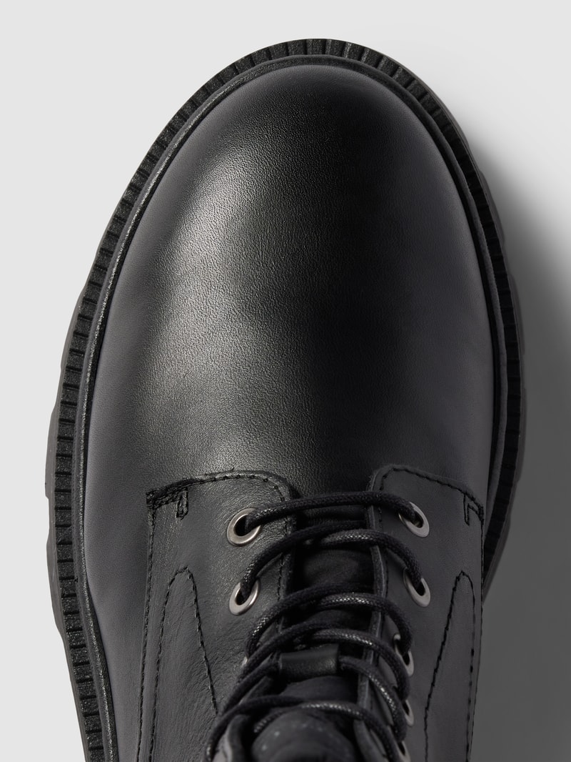 Schnürboots mit Label-Details Modell 'ISAK' in schwarz