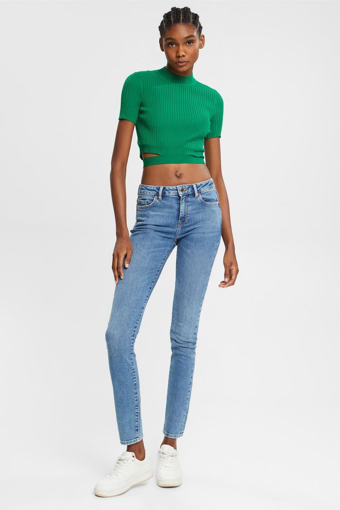 Schmale Jeans mit mittlerer Bundhöhe