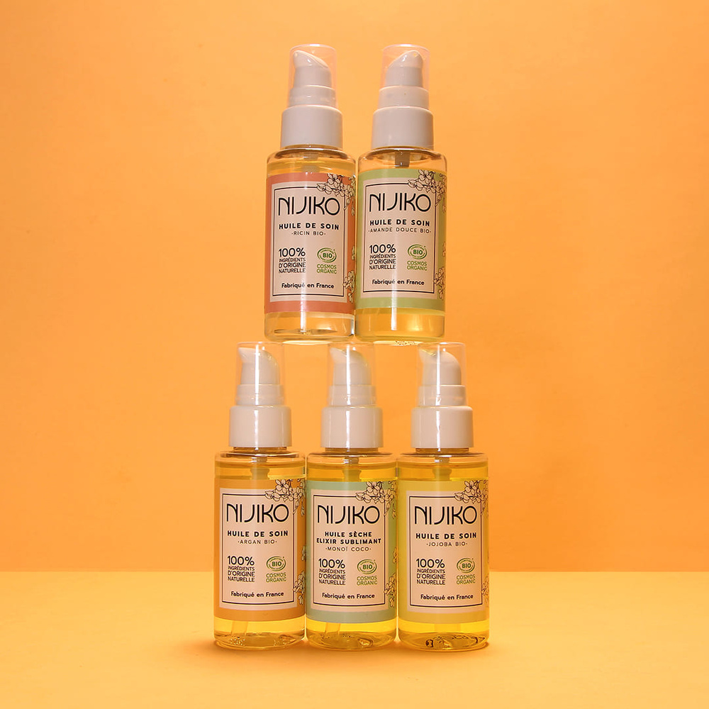 nijiko Huile de Soin Bio Multi-usages au Ricin Huile nourrissante