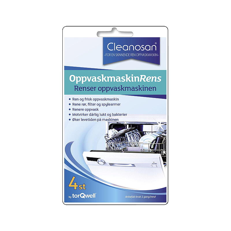 Cleanosan Rensetablett 4-pk oppvaskmaskin Cleanosan