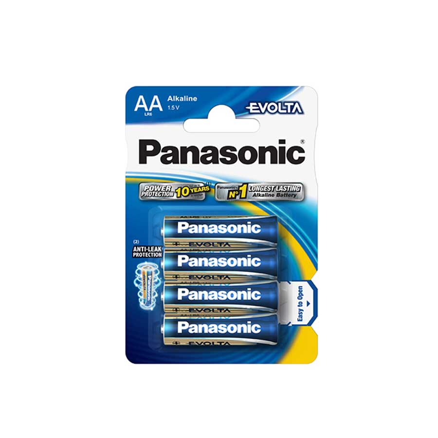 Panasonic Evolta Alkali Mignon Batterie AA LR6EGE/4BP, 1,5 V, 4 Stück - ATU