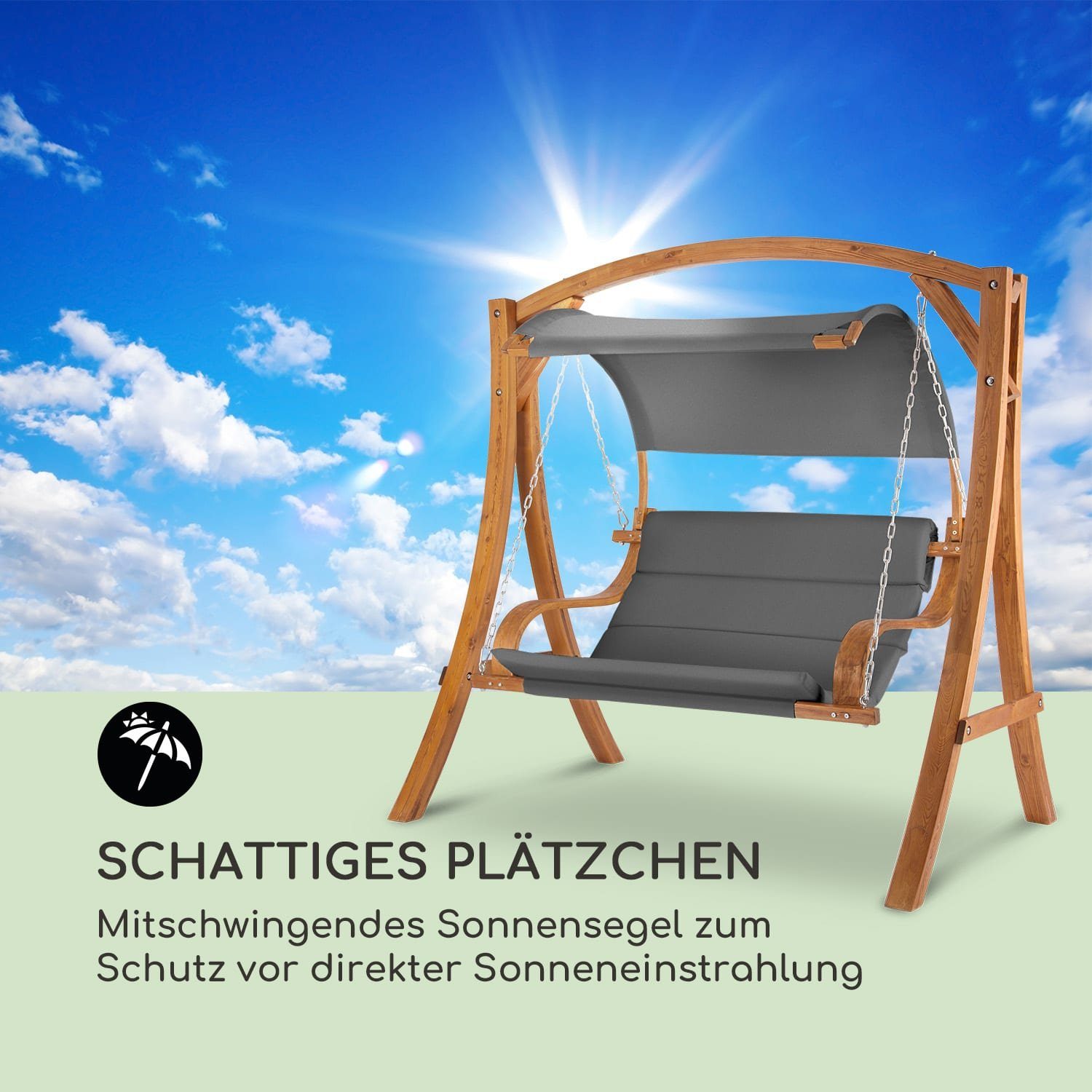 blumfeldt Hollywoodschaukel Maui, Set, BxTxH: 182x125x194 cm