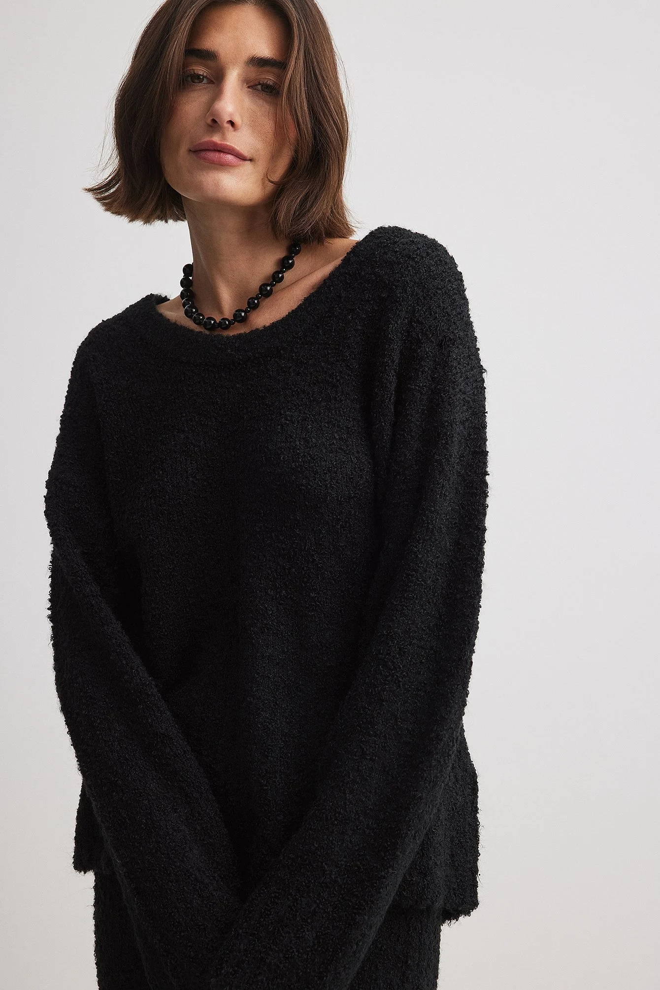 Strickpullover mit rundem Ausschnitt
