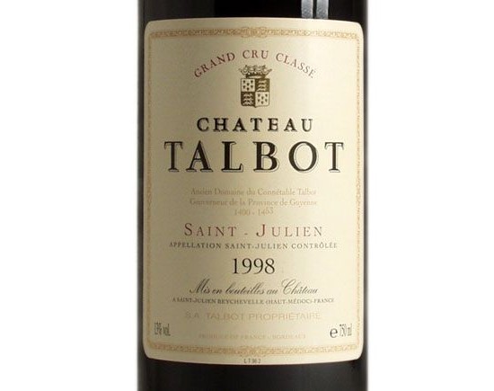 Château Talbot 1998 Bordeaux Saint-Julien