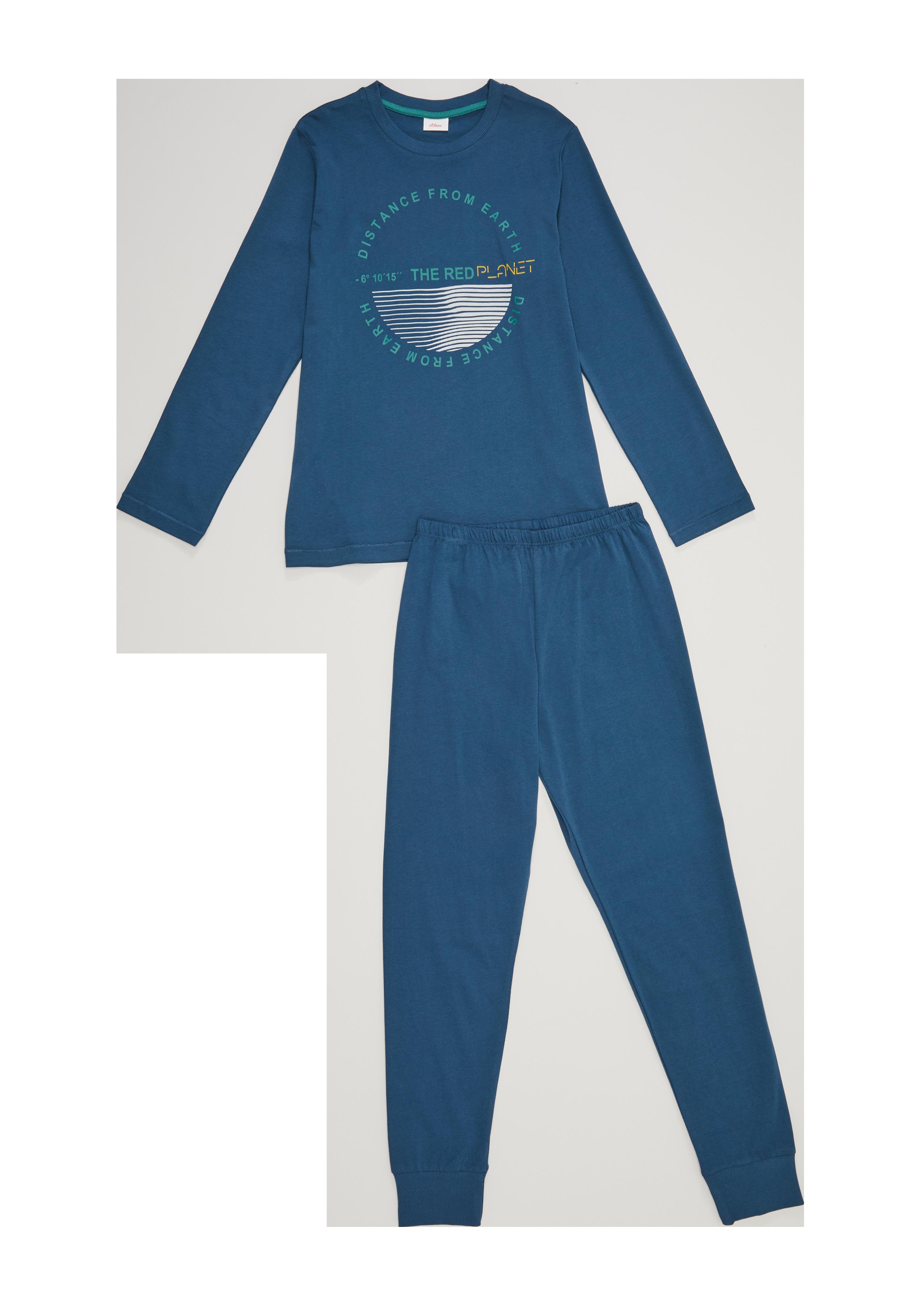 Langer Pyjama mit Print  6006779-333