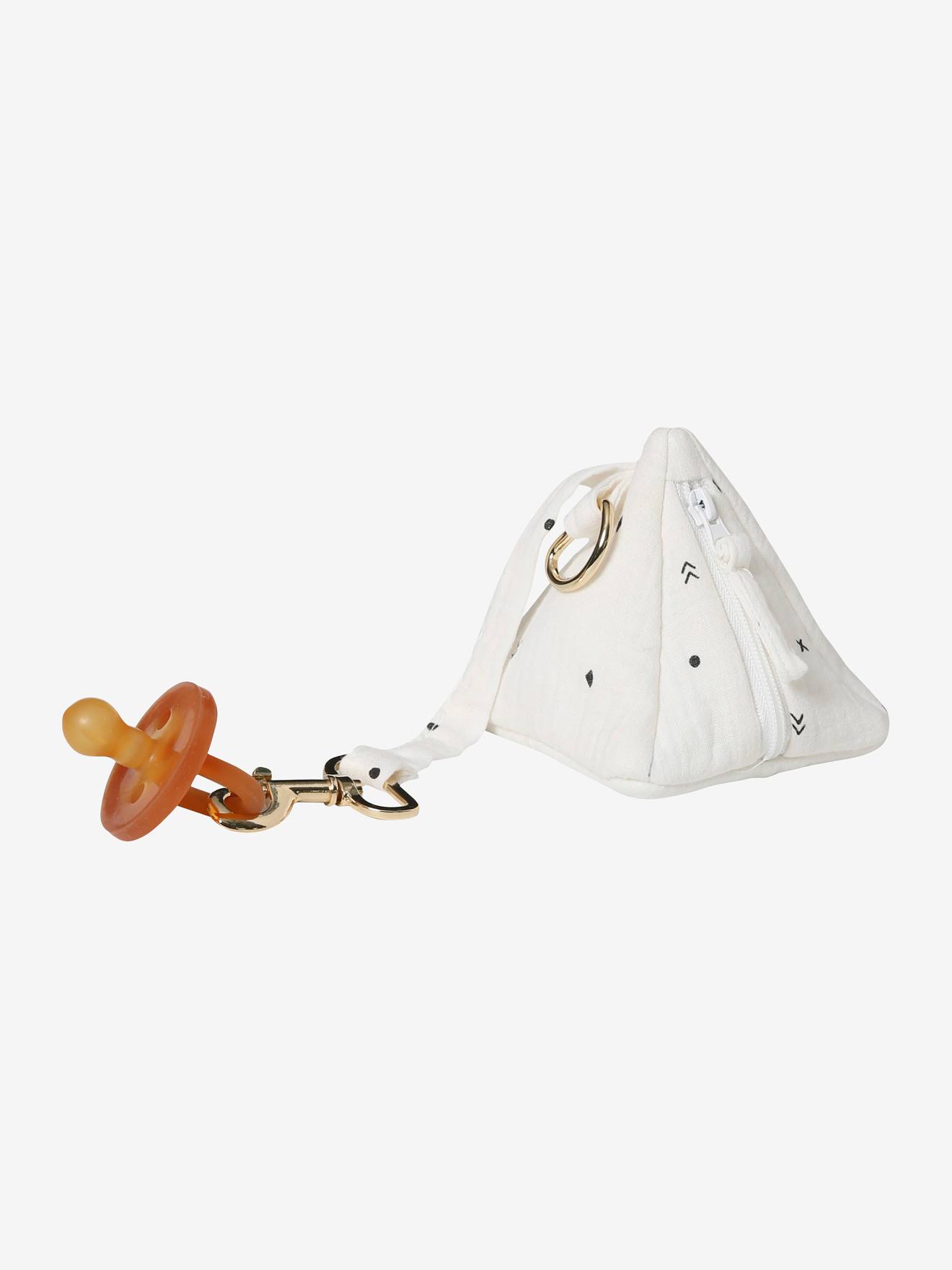 Vertbaudet Baby Schnullertasche aus Musselin - weiß pfeilsymbole