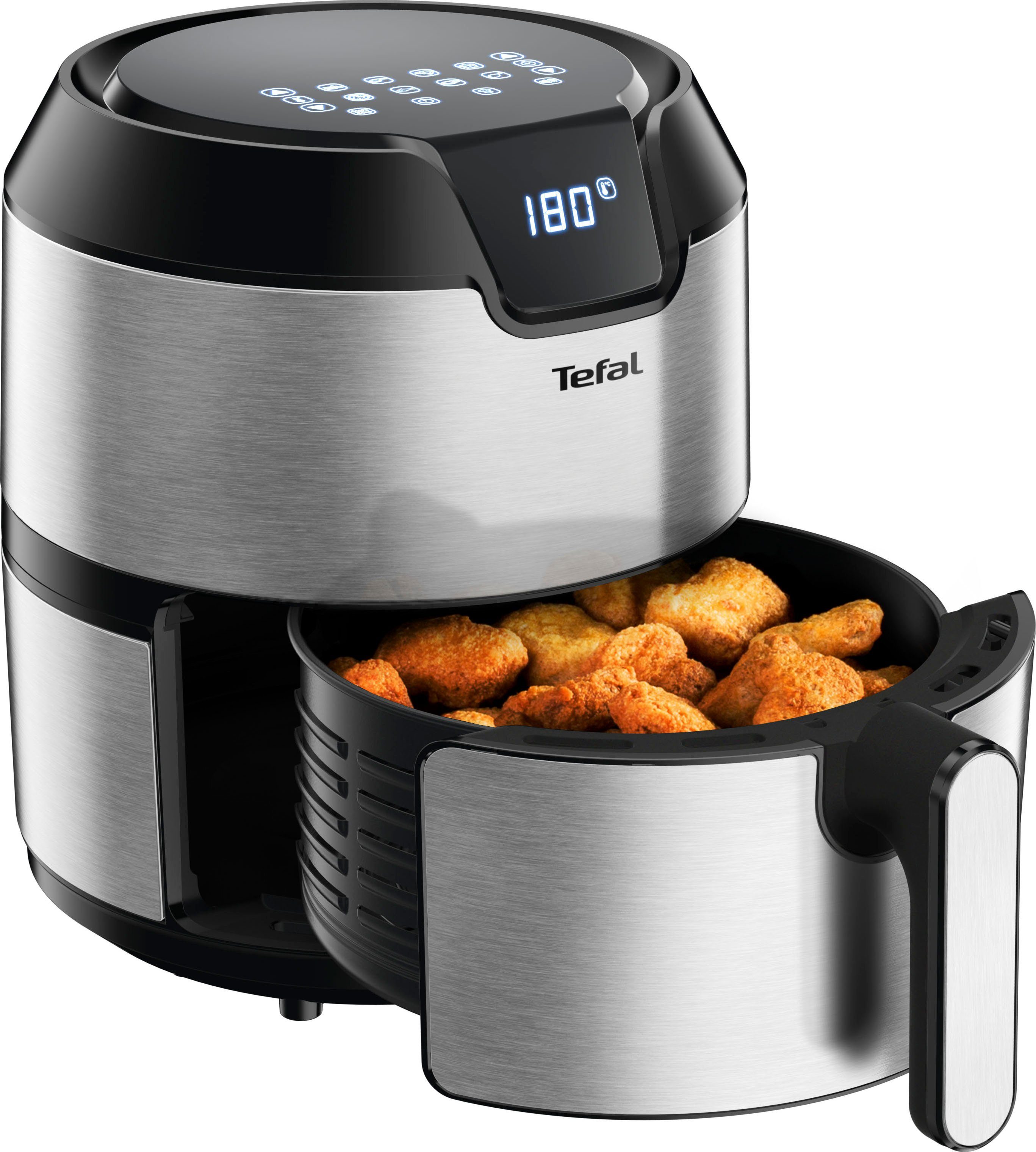 Tefal Heißluftfritteuse EY401D.HERO Easy Fry Deluxe, 1500 W, mit Zubehör, Fassungsvermögen 1,4 kg, 8 automatische Programme