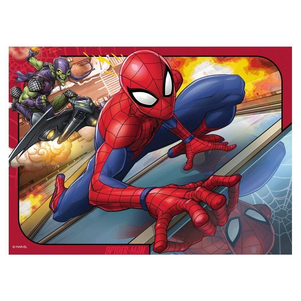 Spiderman Puzzle 4 in 1 Puzzle Box Spiderman Marvel Ravensburger Kinder Puzzle, 24 Puzzleteile