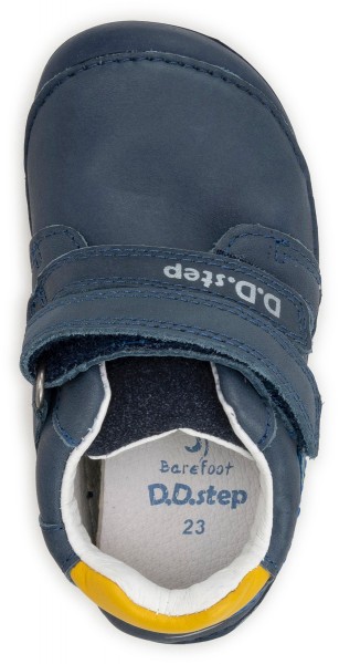DD Step ~ MidCut Klettschuh Leder ~ Blue Car