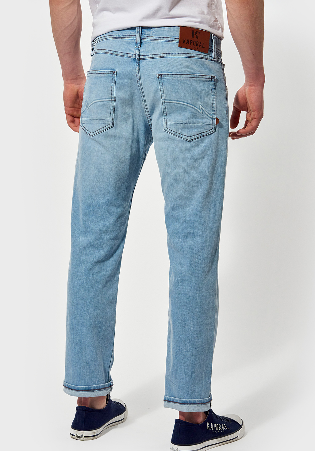 DATTT  Jean straight Homme bleu clair délavé