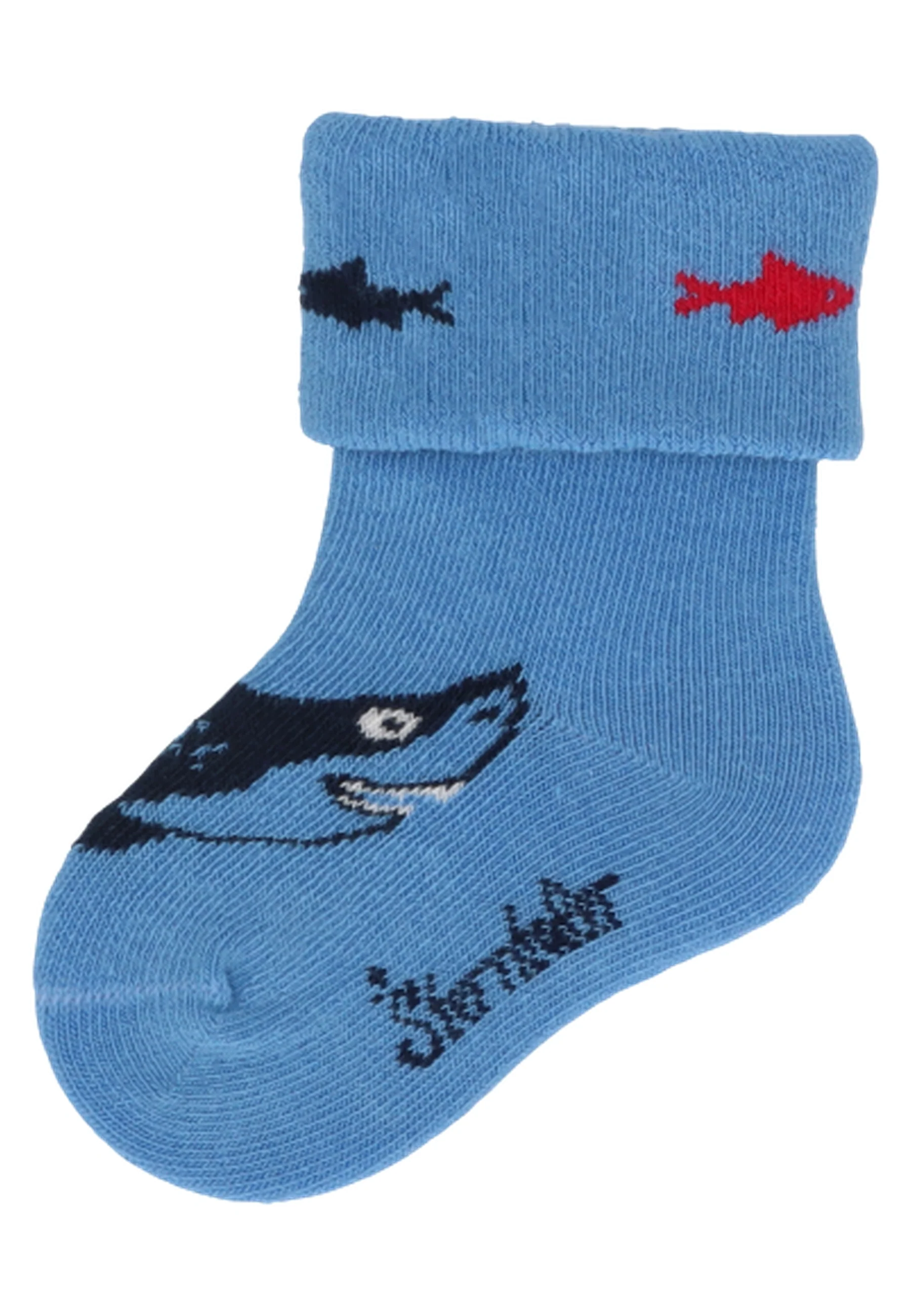 Socken im 3er Pack mit Motiv Hai in versch. Farben