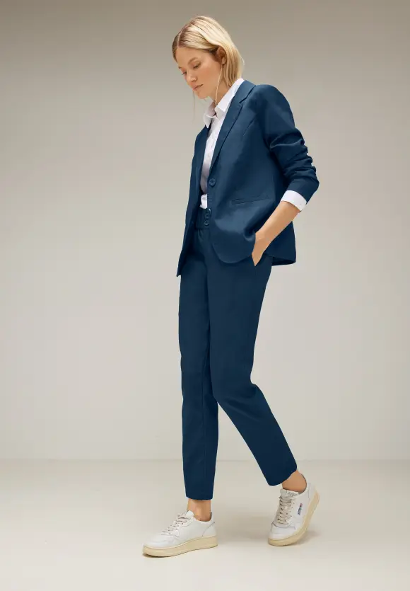 Street One Twill Blazer in Unifarbe
